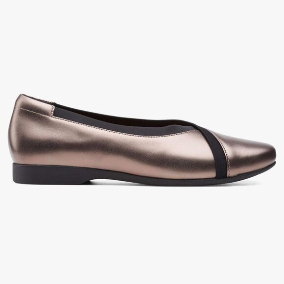 Clarks Unstructured Loafers in Pebble Metallic Women's 9M Comfort - Picture 5 of 7